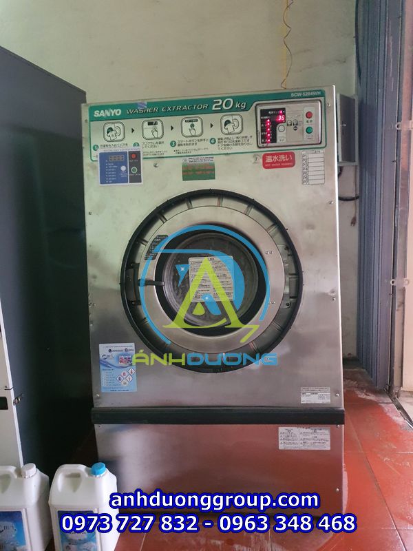 Lắp đặt máy giặt công nghiệp cũ tại Tân Lạc Hoà Bình